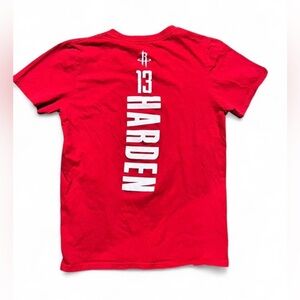 Fanatics Red Houston Rockets James Harden Short Sleeve Tee with White Logo SizeS
